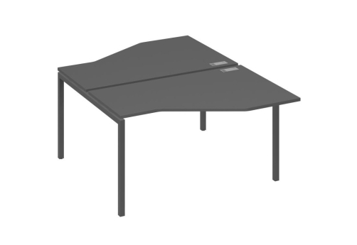 Рабочая станция эргономичная 2х140 Техно Мира Лофт, цвет антрацит премиум + антрацит