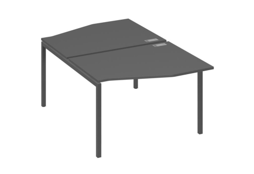 Рабочая станция эргономичная 2х120 Техно Мира Лофт, цвет антрацит премиум + антрацит