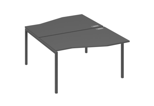 Рабочая станция эргономичная 2х140 Техно Мира Лофт, цвет антрацит премиум + антрацит