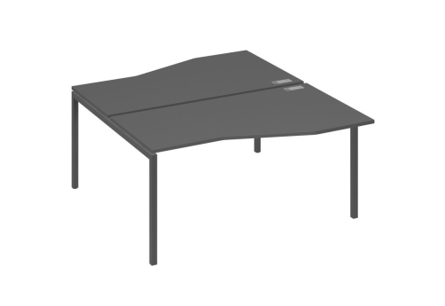 Рабочая станция эргономичная 2х160 Техно Мира Лофт, цвет антрацит премиум + антрацит