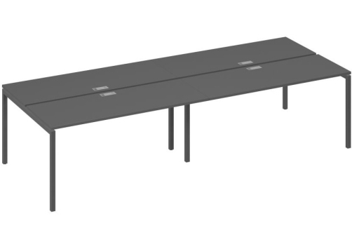 Рабочая станция 4х160 Мира Лофт, цвет антрацит премиум + антрацит