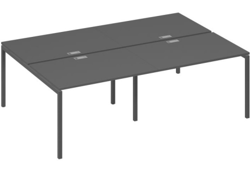 Рабочая станция 4х120 Мира Лофт, цвет антрацит премиум + антрацит