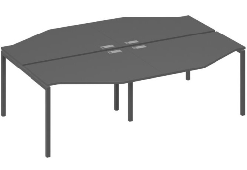 Рабочая станция эргономичная 4х120 Техно Мира Лофт, цвет антрацит премиум + антрацит