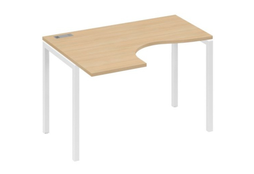 Стол эргономичный левый Классика Мира Лофт, цвет натуральный дуб + белый