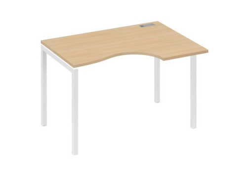 Стол эргономичный правый Классика Мира Лофт, цвет натуральный дуб + белый