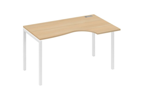 Стол эргономичный правый Классика Мира Лофт, цвет натуральный дуб + белый