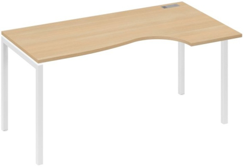 Стол эргономичный правый Классика Мира Лофт, цвет натуральный дуб + белый
