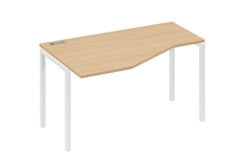 Стол эргономичный левый Техно Мира Лофт, цвет натуральный дуб + белый