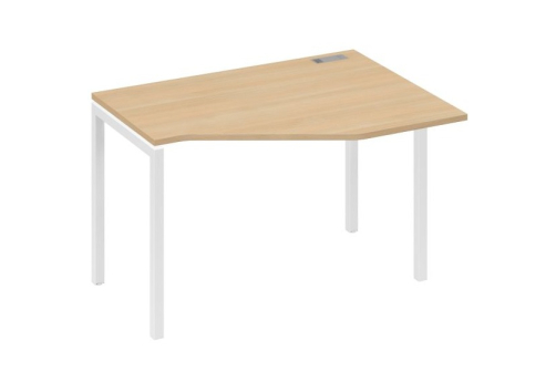 Стол эргономичный правый Техно Мира Лофт, цвет натуральный дуб + белый