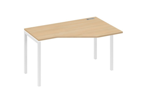 Стол эргономичный правый Техно Мира Лофт, цвет натуральный дуб + белый
