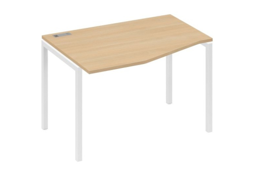 Стол эргономичный левый Техно Мира Лофт, цвет натуральный дуб + белый