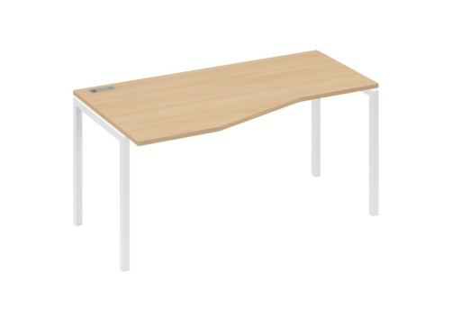 Стол эргономичный левый Техно Мира Лофт, цвет натуральный дуб + белый