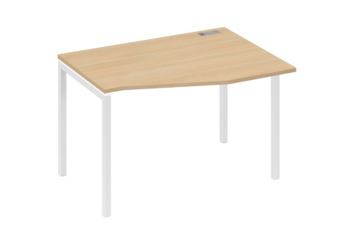 Стол эргономичный правый Техно Мира Лофт, цвет натуральный дуб + белый
