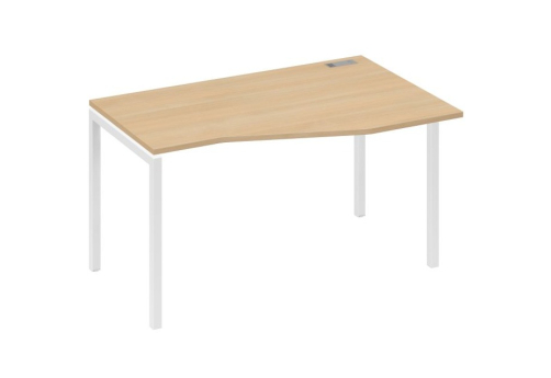 Стол эргономичный правый Техно Мира Лофт, цвет натуральный дуб + белый