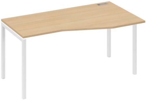 Стол эргономичный правый Техно Мира Лофт, цвет натуральный дуб + белый