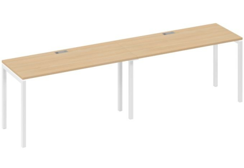 Рабочая станция 2х140 Мира Лофт, цвет натуральный дуб + белый