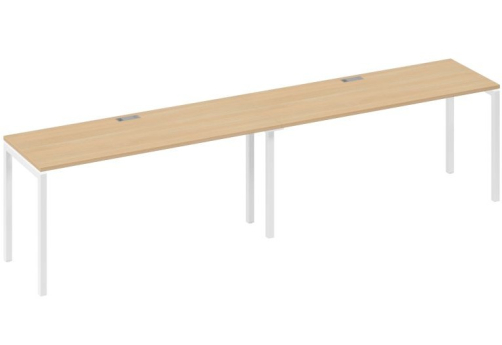 Рабочая станция 2х160 Мира Лофт, цвет натуральный дуб + белый