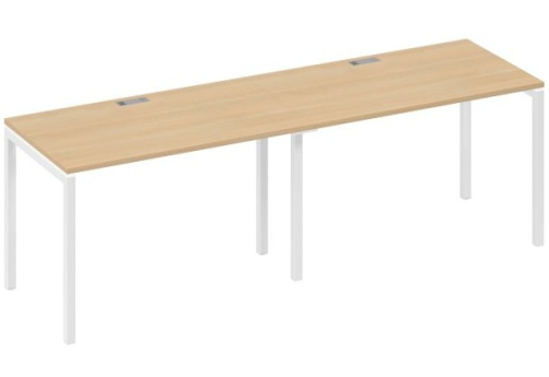 Рабочая станция 2х120 Мира Лофт, цвет натуральный дуб + белый