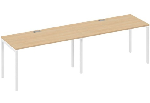Рабочая станция 2х140 Мира Лофт, цвет натуральный дуб + белый