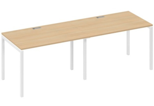 Рабочая станция 2х120 Мира Лофт, цвет натуральный дуб + белый