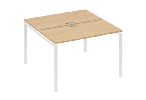 Рабочая станция 2х120 Мира Лофт, цвет натуральный дуб + белый