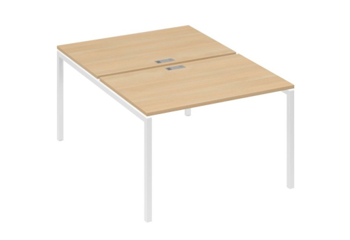 Рабочая станция 2х120 Мира Лофт, цвет натуральный дуб + белый