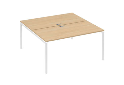 Рабочая станция 2х160 Мира Лофт, цвет натуральный дуб + белый