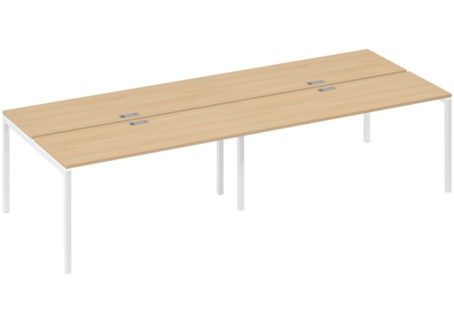 Рабочая станция 4х160 Мира Лофт, цвет натуральный дуб + белый