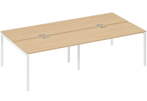 Рабочая станция 4х140 Мира Лофт, цвет натуральный дуб + белый