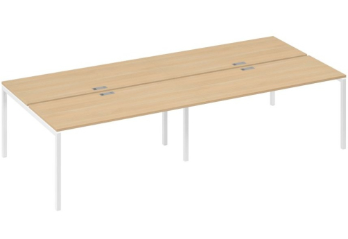 Рабочая станция 4х160 Мира Лофт, цвет натуральный дуб + белый