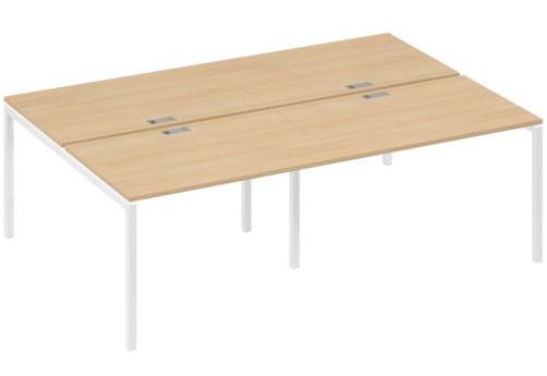 Рабочая станция 4х120 Мира Лофт, цвет натуральный дуб + белый