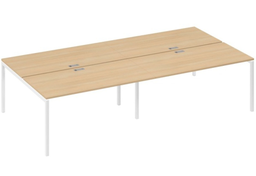 Рабочая станция 4х160 Мира Лофт, цвет натуральный дуб + белый