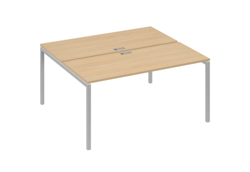 Рабочая станция 2х160 Мира Лофт, цвет натуральный дуб + серый
