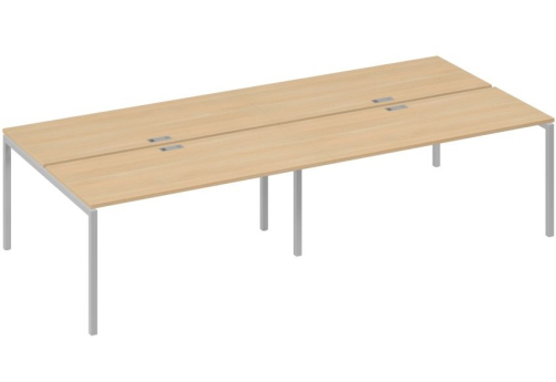 Рабочая станция 4х160 Мира Лофт, цвет натуральный дуб + серый