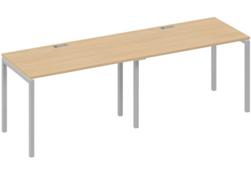 Рабочая станция 2х120 Мира Лофт, цвет натуральный дуб + серый