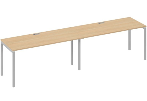 Рабочая станция 2х160 Мира Лофт, цвет натуральный дуб + серый