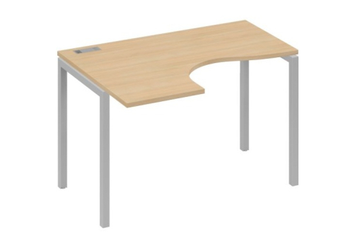 Стол эргономичный левый Классика Мира Лофт, цвет натуральный дуб + серый