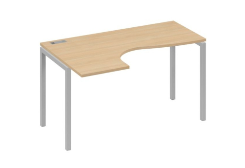 Стол эргономичный левый Классика Мира Лофт, цвет натуральный дуб + серый