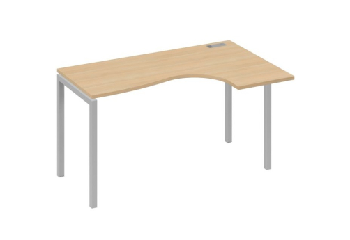 Стол эргономичный правый Классика Мира Лофт, цвет натуральный дуб + серый