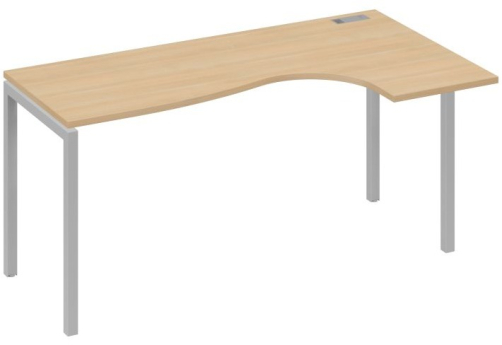 Стол эргономичный правый Классика Мира Лофт, цвет натуральный дуб + серый