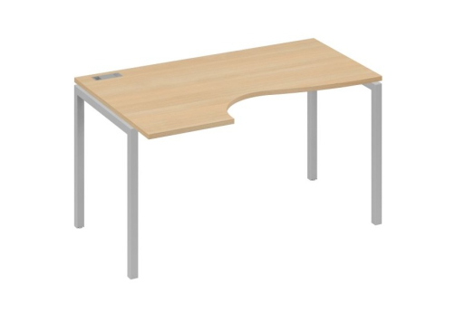 Стол эргономичный левый Классика Мира Лофт, цвет натуральный дуб + серый