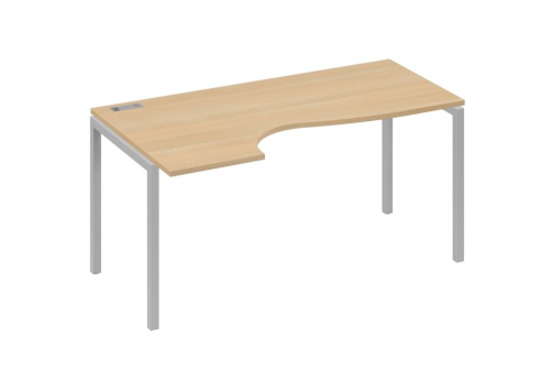 Стол эргономичный левый Классика Мира Лофт, цвет натуральный дуб + серый