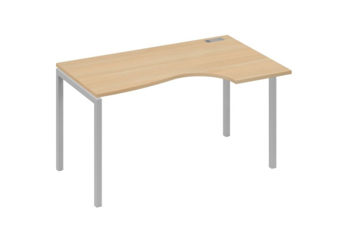 Стол эргономичный правый Классика Мира Лофт, цвет натуральный дуб + серый
