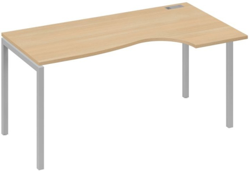 Стол эргономичный правый Классика Мира Лофт, цвет натуральный дуб + серый