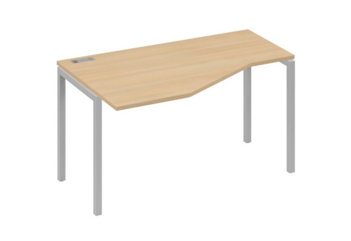 Стол эргономичный левый Техно Мира Лофт, цвет натуральный дуб + серый