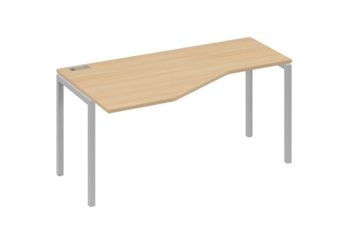 Стол эргономичный левый Техно Мира Лофт, цвет натуральный дуб + серый