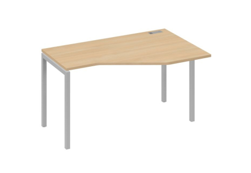 Стол эргономичный правый Техно Мира Лофт, цвет натуральный дуб + серый