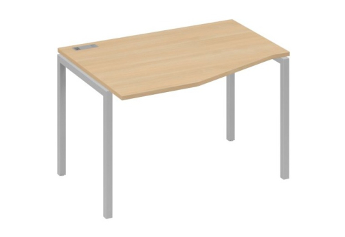 Стол эргономичный левый Техно Мира Лофт, цвет натуральный дуб + серый