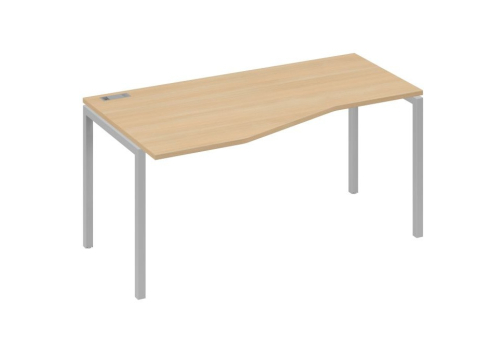 Стол эргономичный левый Техно Мира Лофт, цвет натуральный дуб + серый