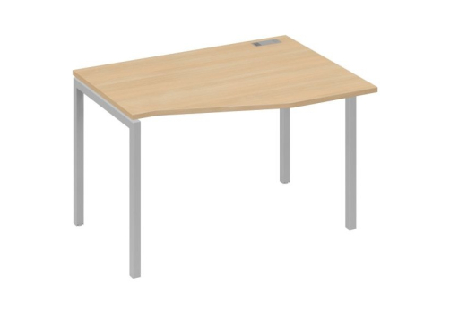 Стол эргономичный правый Техно Мира Лофт, цвет натуральный дуб + серый